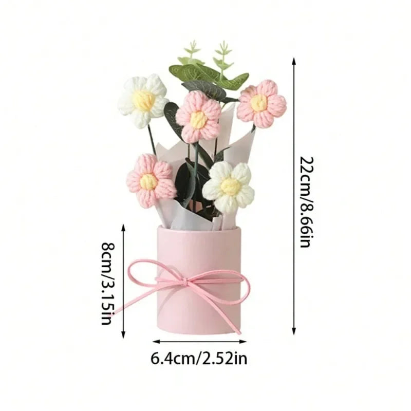 CrochetCreations Potted Sunflower Bouquet