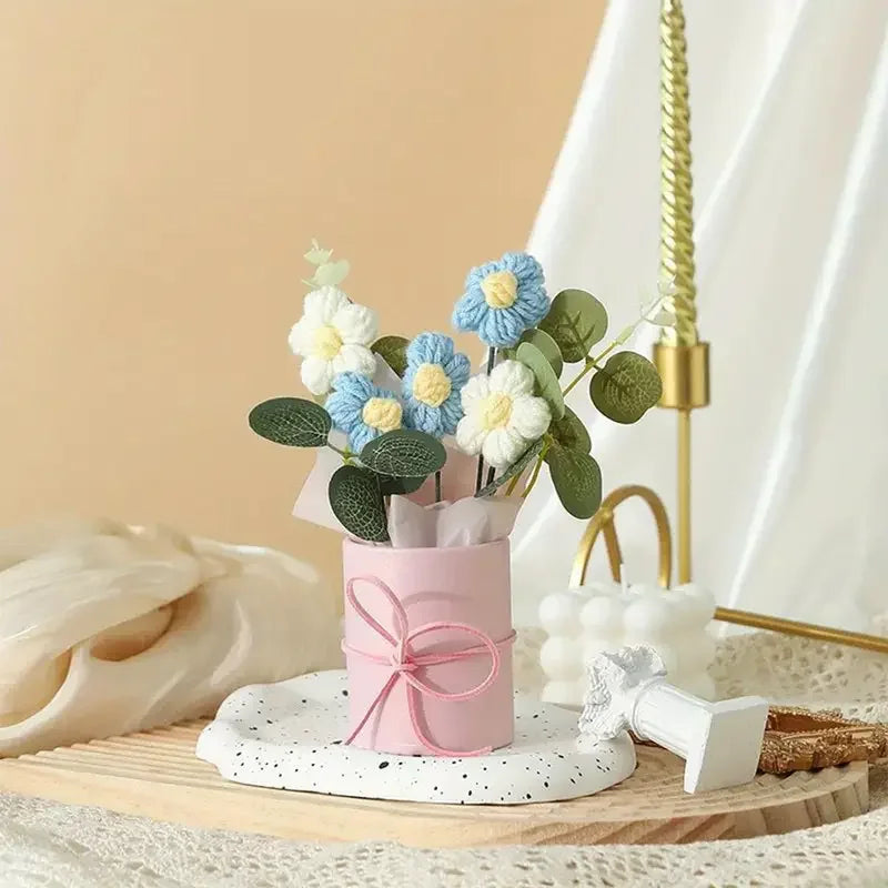 CrochetCreations Potted Sunflower Bouquet