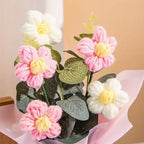 CrochetCreations Potted Sunflower Bouquet