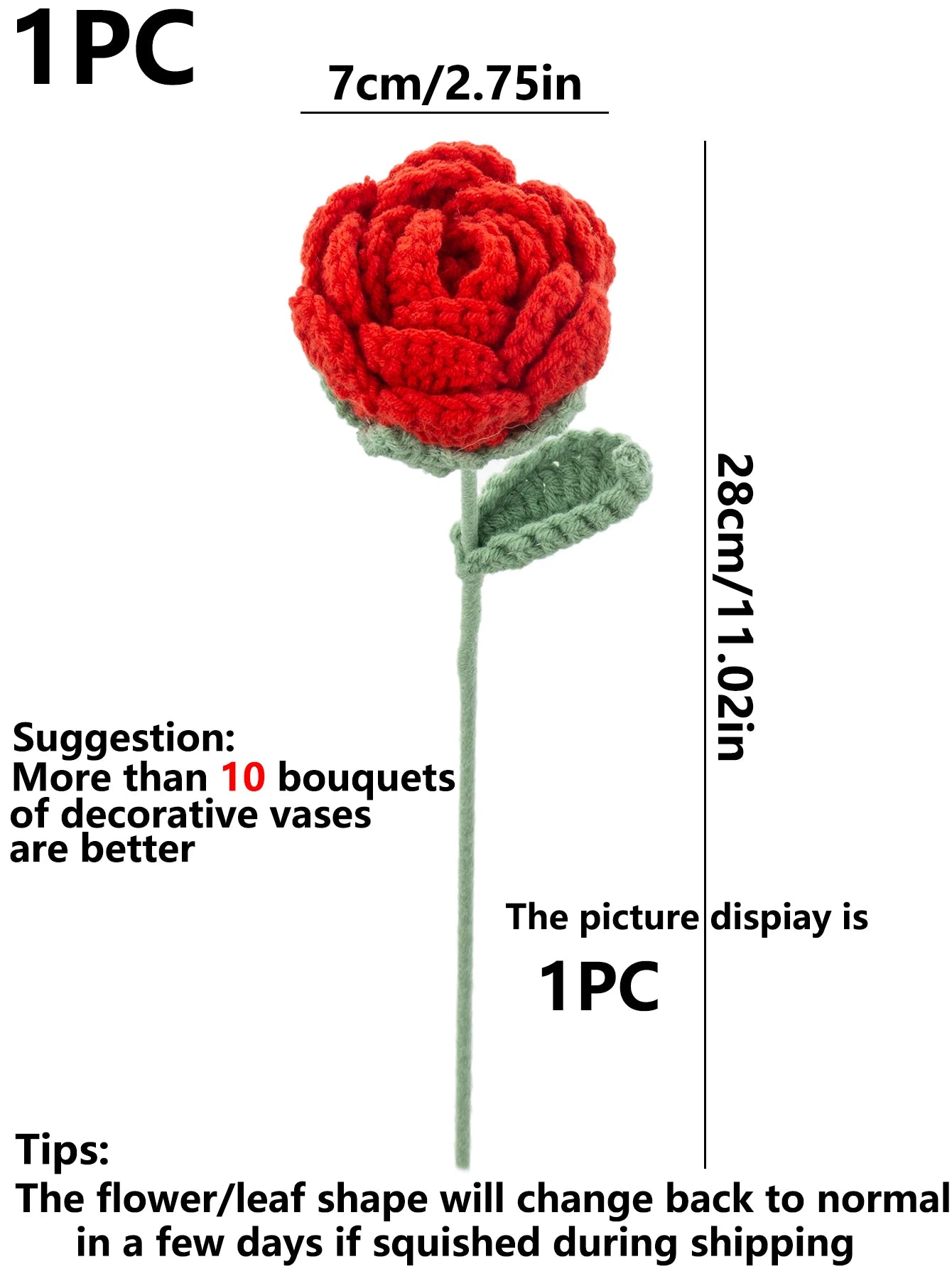 CrochetCreations Single Stem Flowers